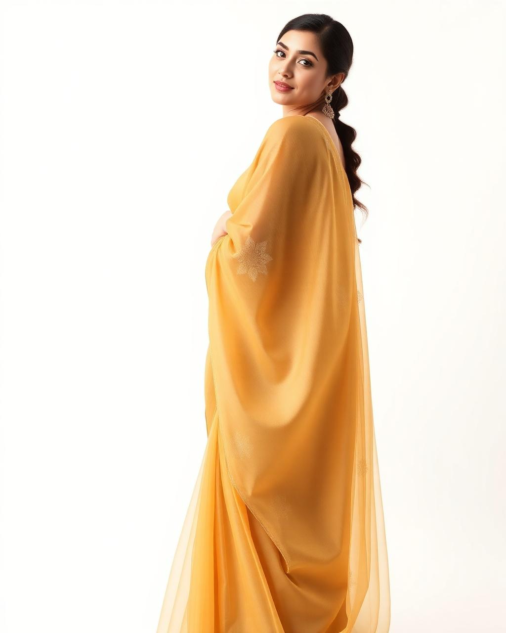 Meher Organza Saree — Handloom organza, zari border