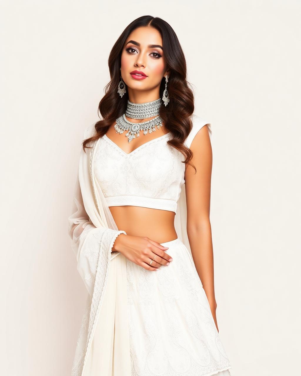 Aara Pearl Lehenga — Raw silk with pearl and dori embroidery